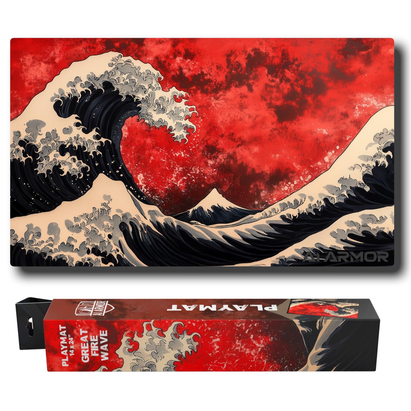 (The Great Fire Wave) 14x24 TCG/MTG Playmat by Ai protective covering