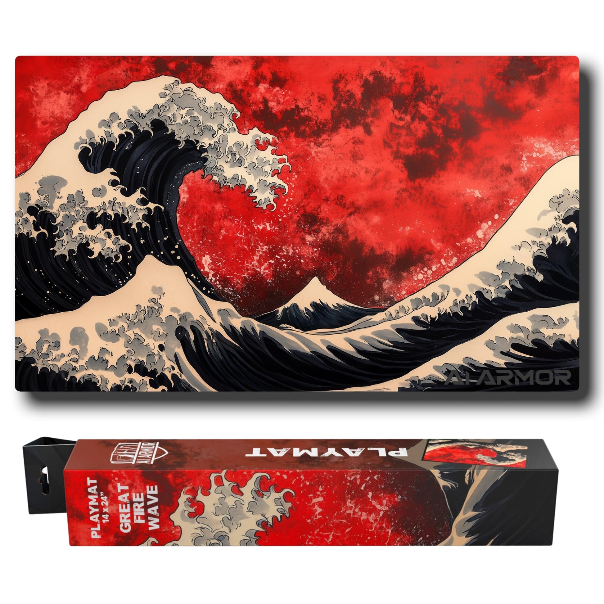 (The Great Fire Wave) 14x24 TCG/MTG Playmat by Ai protective covering