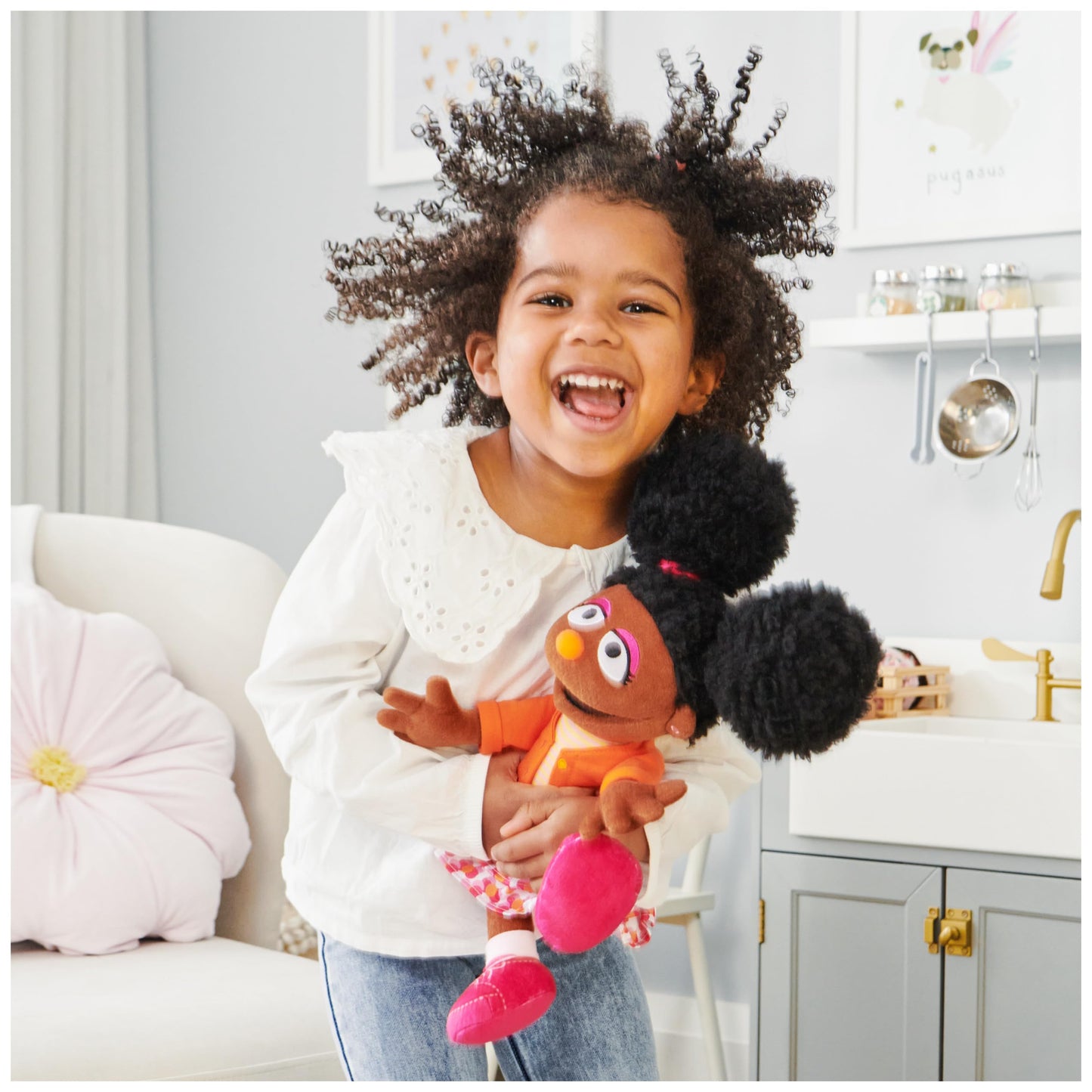 GUND Gabrielle Plush Doll - Colorful Pink/Orange, 13" Premium Plush for Ages 1 & Up, Model 6066823