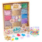 Story Magic Wooden Abc Bead Kit, Premium Wood Jewelry Making Kit, 350+ Wooden Beads & Charms For Beading Bracelets, Great For Pl