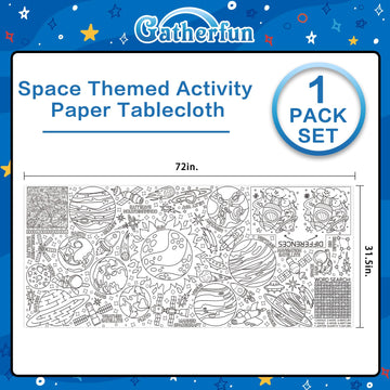 Giant Coloring Poster For Classroom Wall - Versatile 31.5 X 72 Inches Outer Space Activity Poster/Table Cover,School Parties, Ou