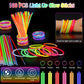 156 PCS Glow in the Dark Party Supplies, 12 Light Up Pop Tubes, 12 LED Glasses, 12 Light Up Headband, 20 Finger Lights and 100 G