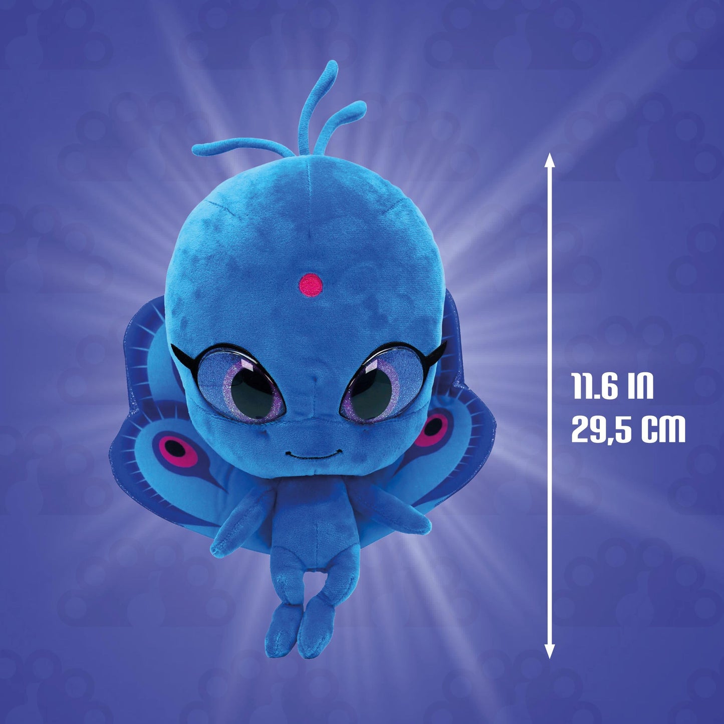 Miraculous Ladybug Kwami Mon Ami Plush Toy - Duusu The Peacock, Super Soft Stuffed Animal - 9-Inch Collectible Plush Figure, Ladybug & Cat Noir, Gift Stocking Stuffer For Kids & Collectors