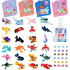 Extpro 24 Packs Valentines Day Gifts For Kids, Animal Building Blocks With Valentines Cards Stickers For Classroom School Goodie