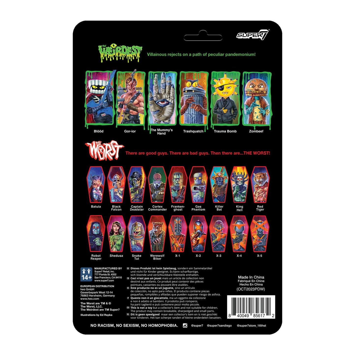 Super7 The Weirdest Trashquatch Rotten Rangers - 3.75 The Weirdest Action Figure Campy Horror Collectibles and Retro Toys