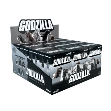Super7 Toho Godzilla Blind Box Flat - (12 Pack) 3.75'' Toho Godzilla Action Figures Classic Cartoon Collectibles And Retro Toys