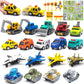 Mostop Die-Cast Mini Pull Back Cars - 18 Piece Toddler Toy Car Bulk Party Favor With Small Construction Vehicles - Car Pack - Pu