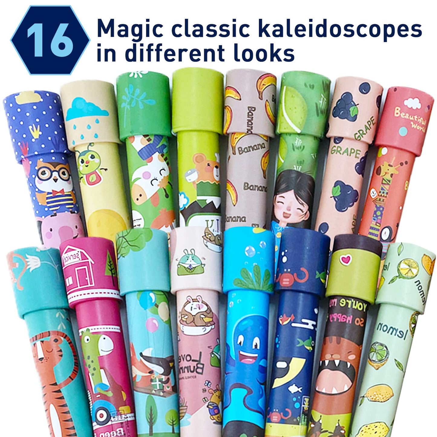 16 Pcs Classic Kaleidoscopes Toys,Magic Kaleidoscopes,Educational Kaleidoscope,Colorful And Varied Kaleidoscope For Birthday Present,Students,Kids,Party Favors,Bag Fillers,School Classroom Prizes