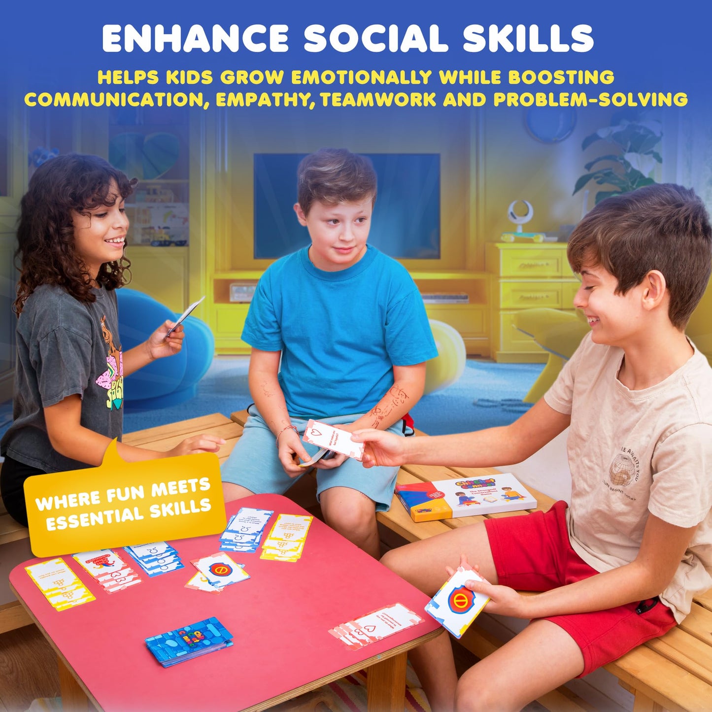 Strongsuit Chitchat Connect Conversation Cards For Kids Game | Social Skills Activities For Kids | Ice Breaker And Therapy Games | Ideal For Therapists And Parents | Develop Communication