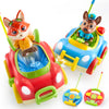 Remote Control Car for Toddlers, 2 Pack RC Cars with Figure Bump & Ejection Play, Kids Cartoon Toys with LED Lights, Music, Volu