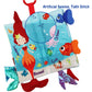 Fish Baby Books Toys 0-6-12-18 Months,Touch Feel Crinkle Cloth Books For Babies Infant Newborn 0-3 Months Baby Girl Boy Shower G