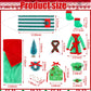 11 Pieces Christmas Elf Doll Accessories Set Include Elf Sleeping Bag Scarf Mask Bathrobe Shoes Hammock Apron Chef Hat Glasses C