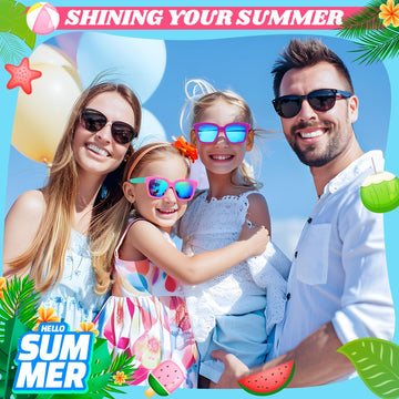 Luucio 16 Pack Kids Sunglasses Bulk, Kids Sunglasses Party Favor With Uv400 Protection, Party Favors For Kids Goodie Bags, Summer Beach Party Favors, Pool Party Favors For Kids Age 3-8