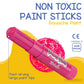 Tempera Paint for Kids and Toddlers - 30 Large Paint Sticks - Washable, Solid, Non Toxic, Mess free Paint Set - Arts and Crafts