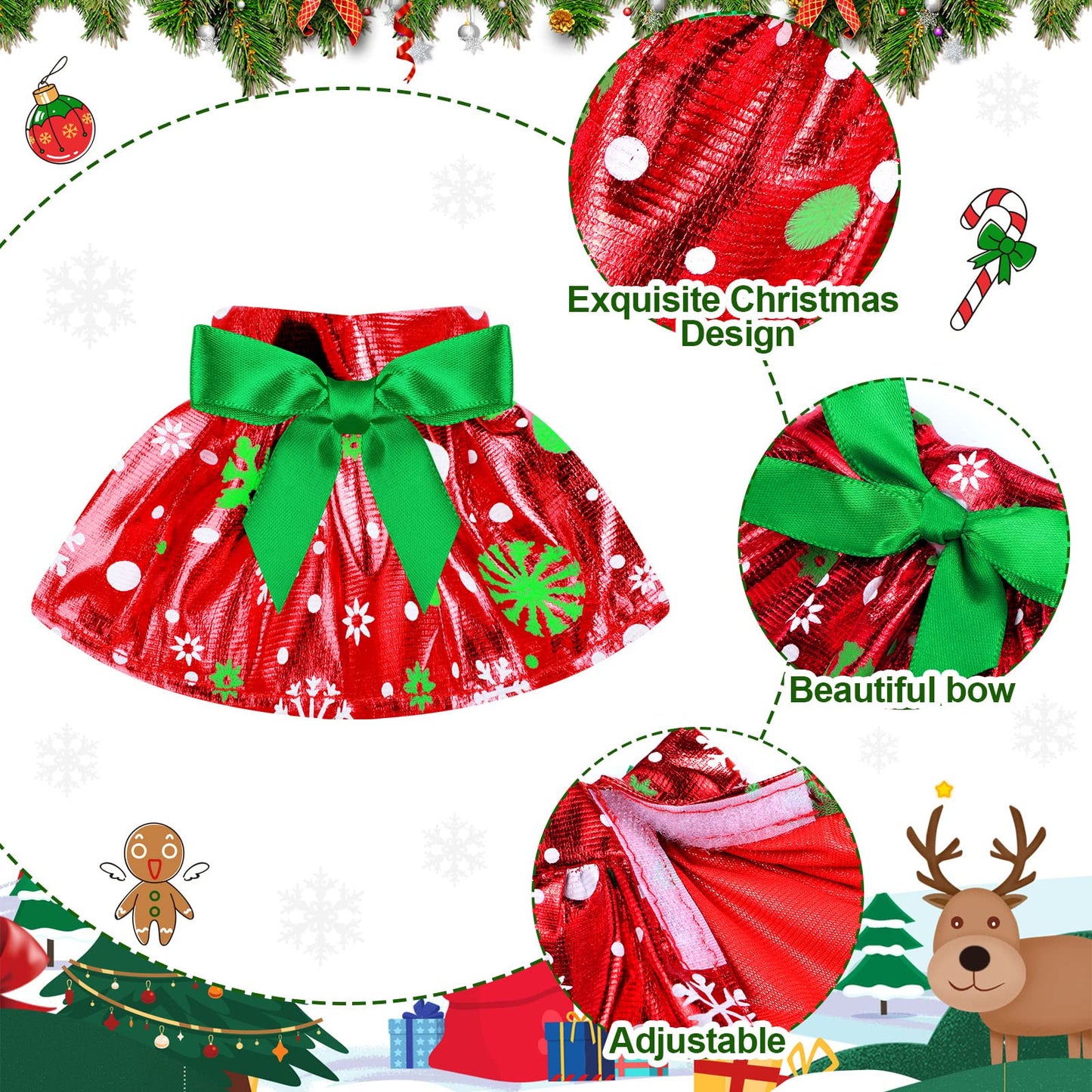 6 Pcs Christmas Elf Doll Clothes Sweater Skirt Elf Doll Accessories Outfit Knitted Santa Clothing for Doll Holiday Xmas  Doll is Not Included Package (Simple)