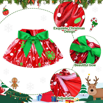 6 Pcs Christmas Elf Doll Clothes Sweater Skirt Elf Doll Accessories Outfit Knitted Santa Clothing for Doll Holiday Xmas  Doll is Not Included Package (Simple)