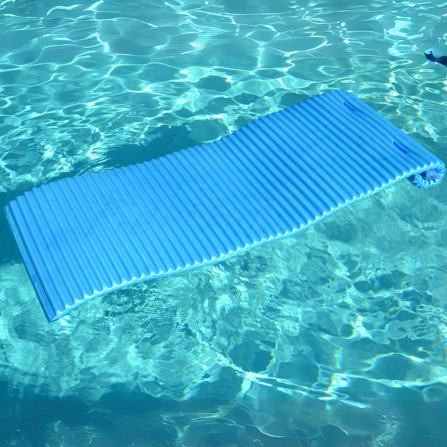 SWIMLINE ORIGINAL Foam Pool Float For mature-themeds | Eva Float Floating Pool Mattress | Blue | Non-Sticky Foam | Includes Drawstring Storage Bag & Adjustable Pillow | Foam Pool Float | Pool Mat mature-themed
