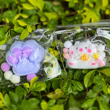 2Set Squishies Hamster & Fuzzy Cat Paw Squishies, Pinch Squishies For Adults Relieve Stress