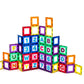 Playmags Magnetic Tile Building Set: Exclusive Educational Clickins 36-Pc. Kit: 18 Super Strong Clear Color Magnet Tiles Windows & 18 Letters & Numbers Stimulate Creativity & Brain Development
