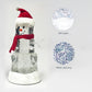 MOMENTS IN TIME 11.3H Acrylic Ice Cube Snowman - LED Lights, Water Spinning Glitter, Battery Operated