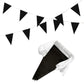 Tsmd Solid Black Pennant Banners Flags String Diy Bunting Flags,Party Decorations For Grand Opening,Kids Birthday,Party Events C