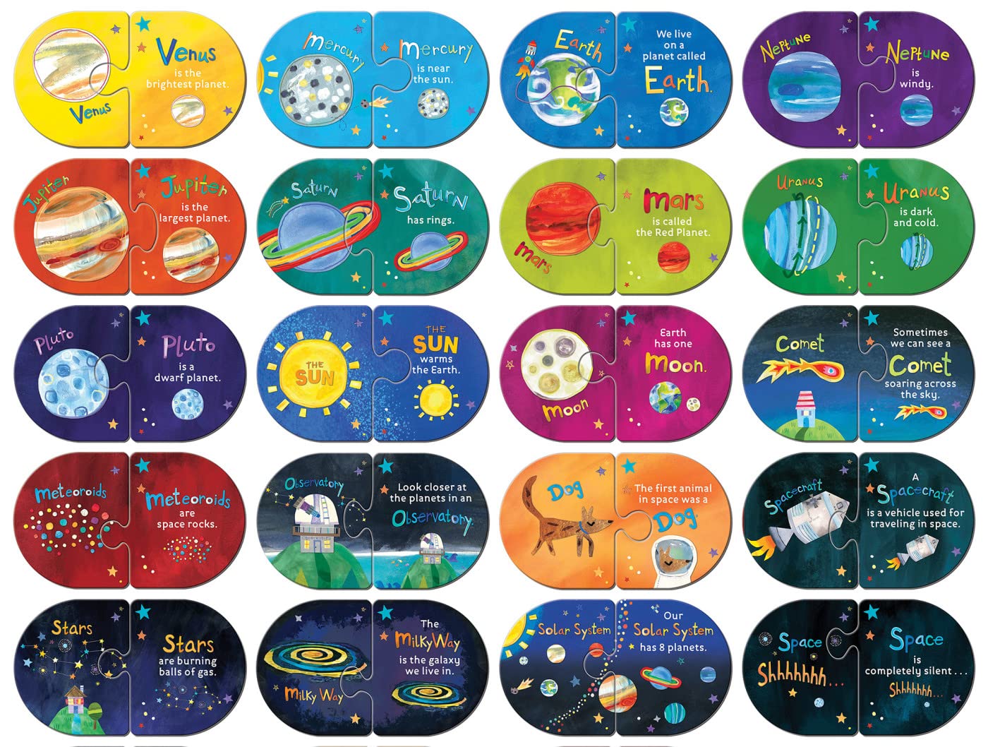 Baby Fanatics MasterPieces Kids Games - Hello  World - Solar System Matching Puzzle Matching Game - Game for Kids and Family - Laugh and Learn