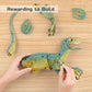 Vertoy Remote Control Dinosaur Toys For Kids - Build A Big Walking Velociraptor Dino With Light And Sound, Birthday Gift Ideas For Boys And Girls 3-5 5-7 8-12 Year Old