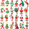 CHENZHOUZAI 24 Christmas Decorations mature-themed Toys of Christma Green Monsters  Small Gifts for Christma Parties  Christmas Stocking Stuffing Party Discounts (Christmas Style)