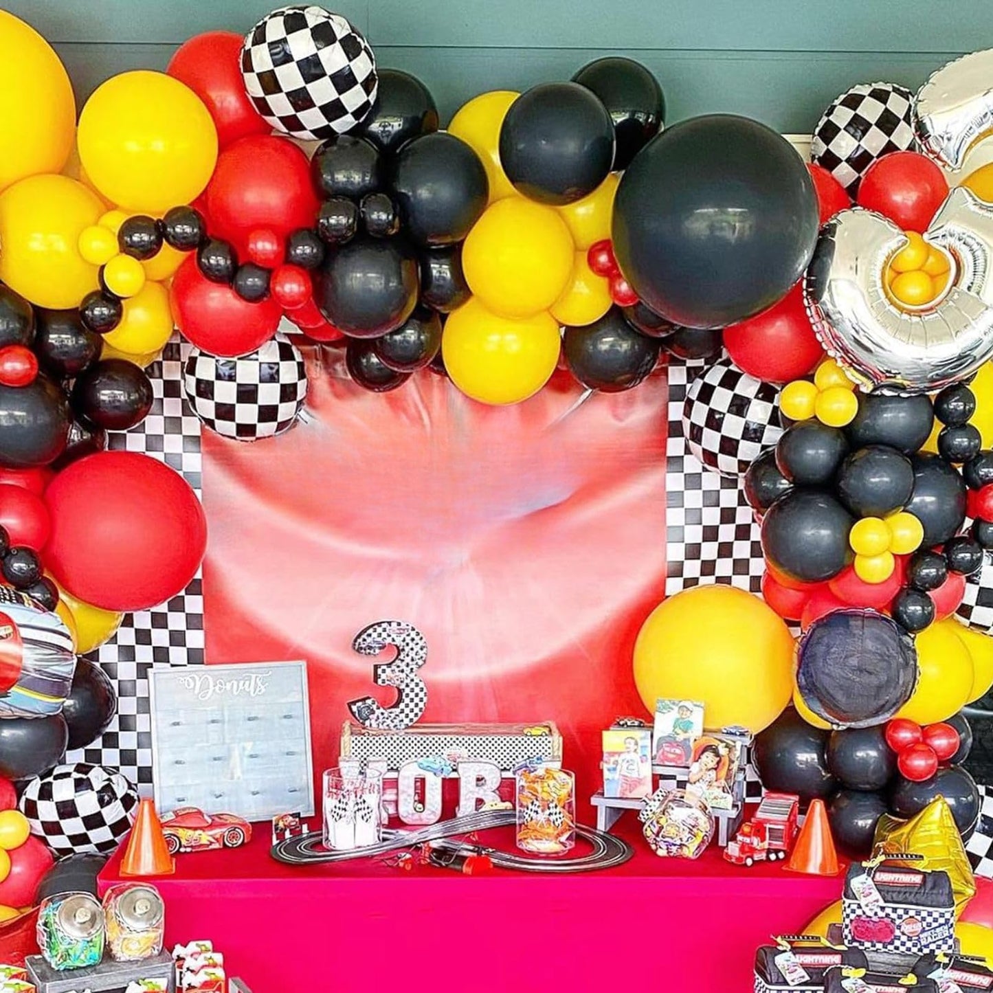 Red Black Yellow Balloons, Red Black And Yellow Balloons, Red Black Yellow White Latex Balloons For Birthday Baby Shower Wedding