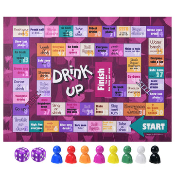 Netanico Drinking Games,Leather Mat Drinking Board Game For Adults,Interactive Girls Night Drinking Games,Bachelorette Party Gam