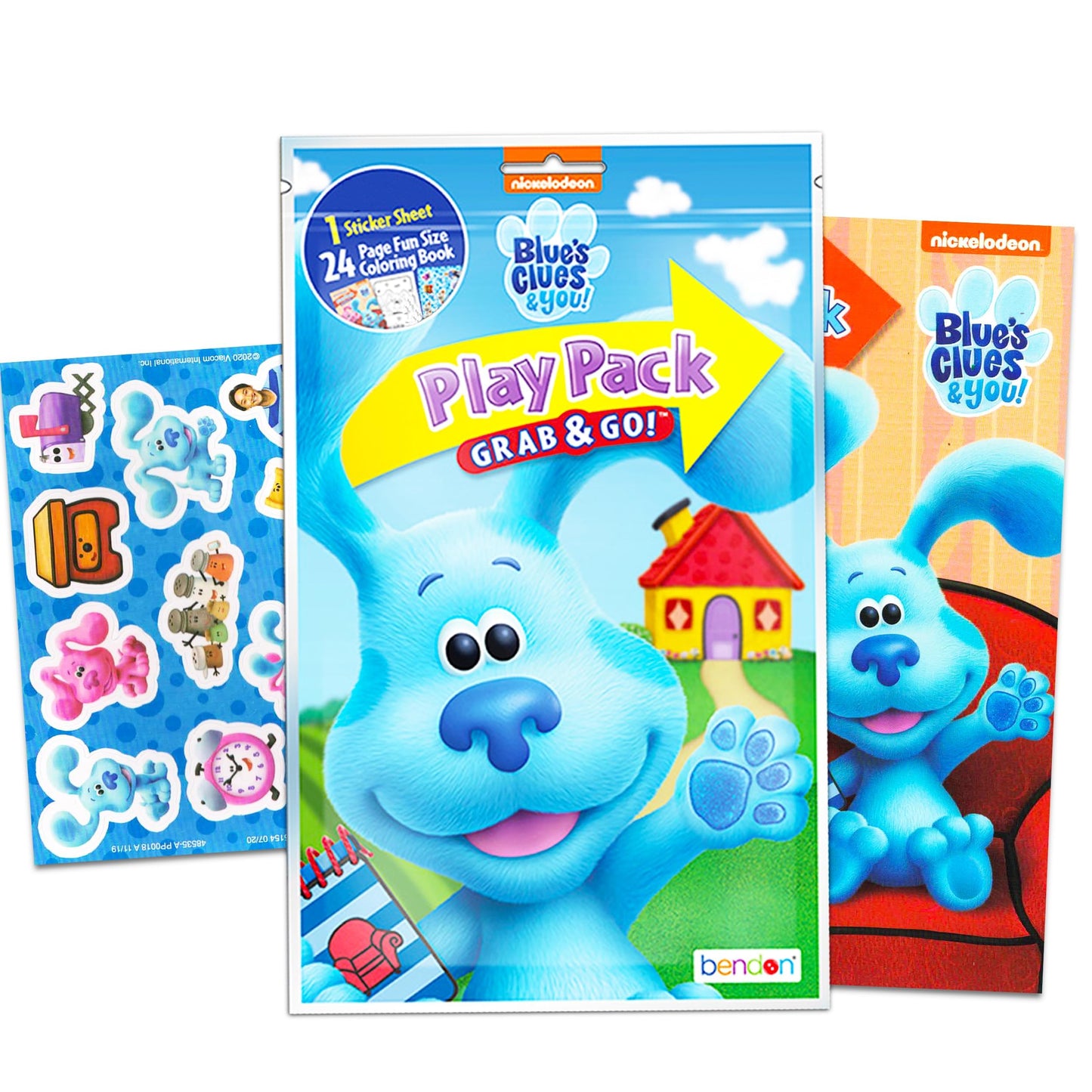 Blues Clues Party Favors Packs - 12 Sets with Stickers, Coloring Books & More - Paper - Blues Clues Party Supplies
