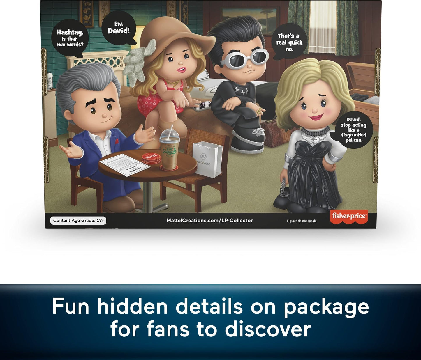 Little People Collector Schitt’S Creek Tv Series Special Edition Set For Adults & Fans, 4 Figures In Display Package