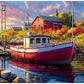 Buffalo Games 500 Piece Jigsaw Puzzle - Old Boathouse - Large Multicolor - Challenging Adult Puzzle - Model 37009