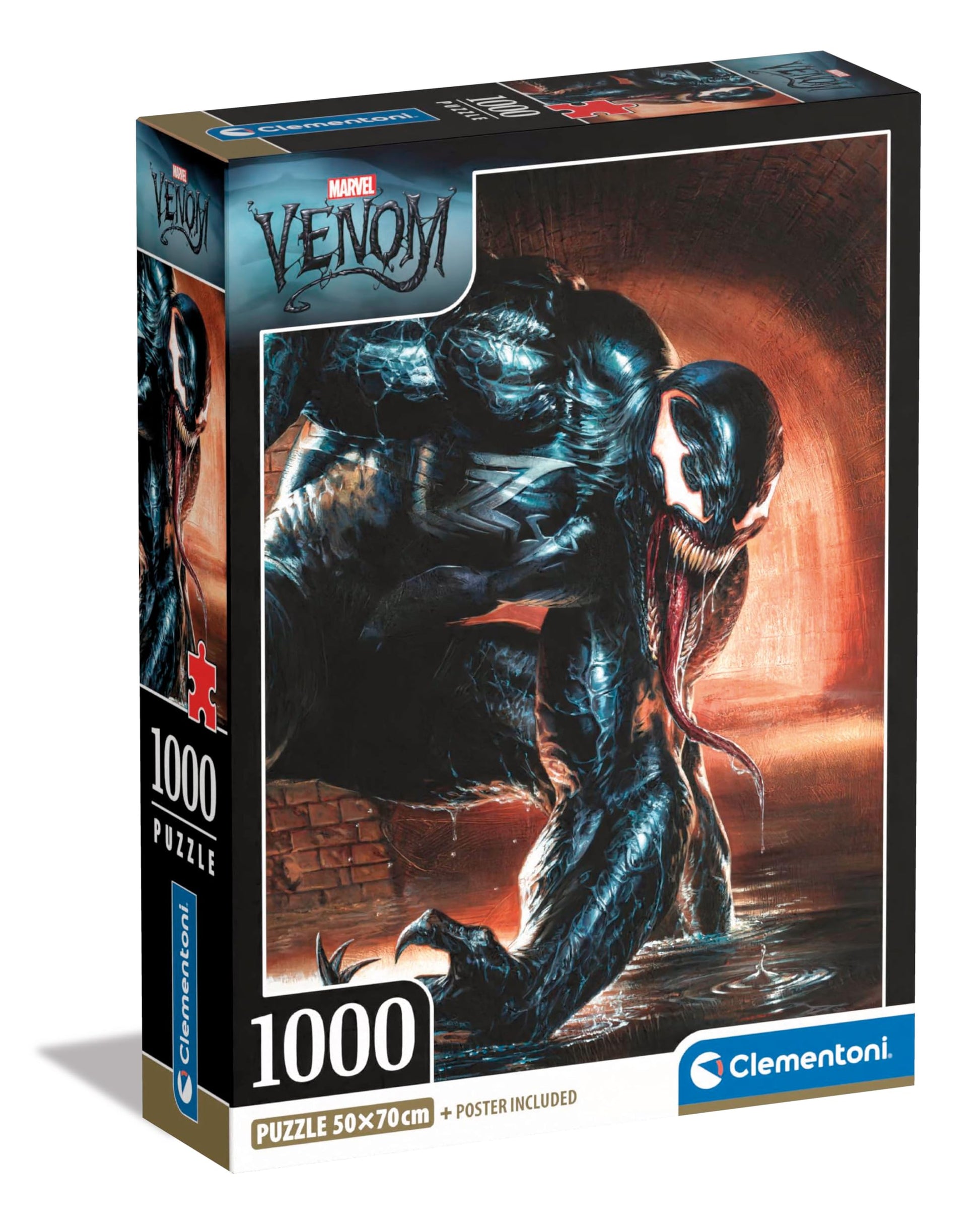 Clementoni Marvel Venom Puzzle - 1000 Pieces - mature-themed Jigsaw Puzzle  Poster Included  Marvel Puzzle  Superhero Puzzle  Fun for mature-themeds  Made in Italy  39879
