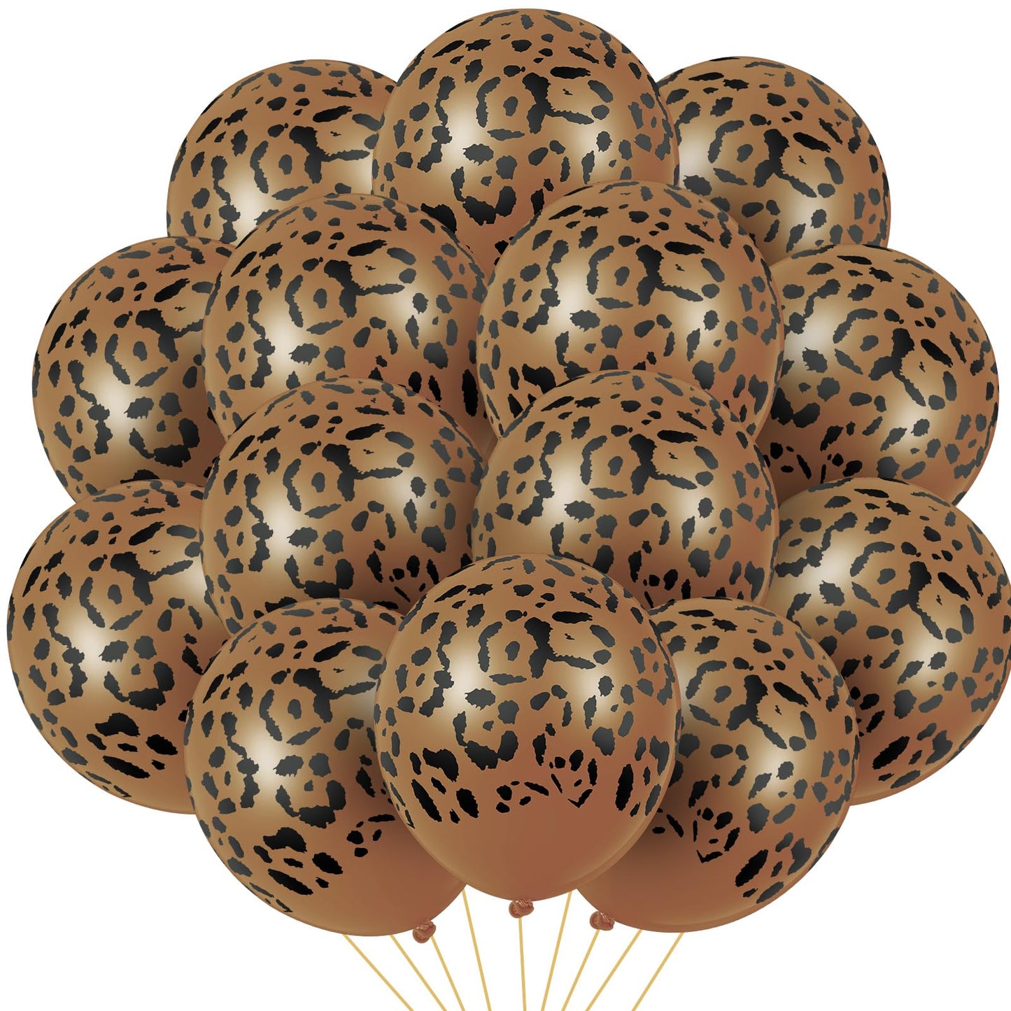 Gejoy 36 Pcs Cheetah Balloons Leopard Print Balloons 12 Inch Spots Latex Leopard Jungle Animal Decorations for Cheetah Zoo Theme