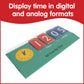 edxeducation Time Flip Chart - Teaching Clock for Kids - Analog & Digital Formats - Multicolor - Model 7548