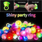 65 Pack Birthday Party Favors For Kids- Goody Bag Stuffers Light Up Rings Bulk Toys, Glow In The Dark Party Supplies - Led Colorful Rubber Rings Surprise Gifts For Halloween Party Easter Concert Shows