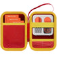 Lebakort Hard Case Compatible with Yoto Mini Kids Audio Music Player Children Speaker Plays Audiobook Cards Radio (Red+ Yellow C