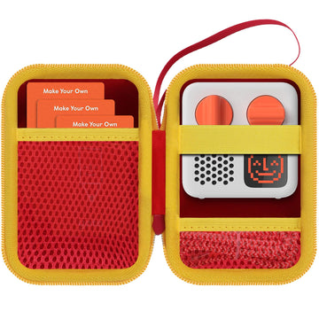 Lebakort Hard Case Compatible with Yoto Mini Kids Audio Music Player Children Speaker Plays Audiobook Cards Radio (Red+ Yellow C