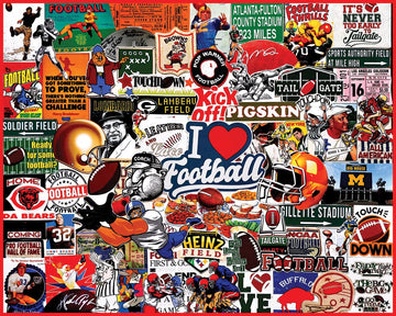 White Mountain - I Love Football, 1000 Piece Jigsaw Puzzle, Football Puzzle, Nfl