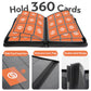 Card Binder 9 Pocket for 360 Cards - enhanced Trading Card Binder with Sleeves Protection  Side Loading Collection for TCG  MTG  YGO  One Piece Collectible Cards (Orange)