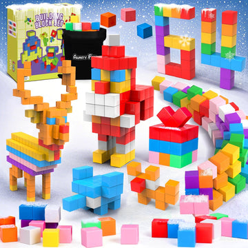 Auntyfey 64 Pcs Magnetic Blocks, Magnet Blocks, Magnetic Cubes, Magnetic Blocks For Kids, Magnetic Building Blocks, Magnetic Bui