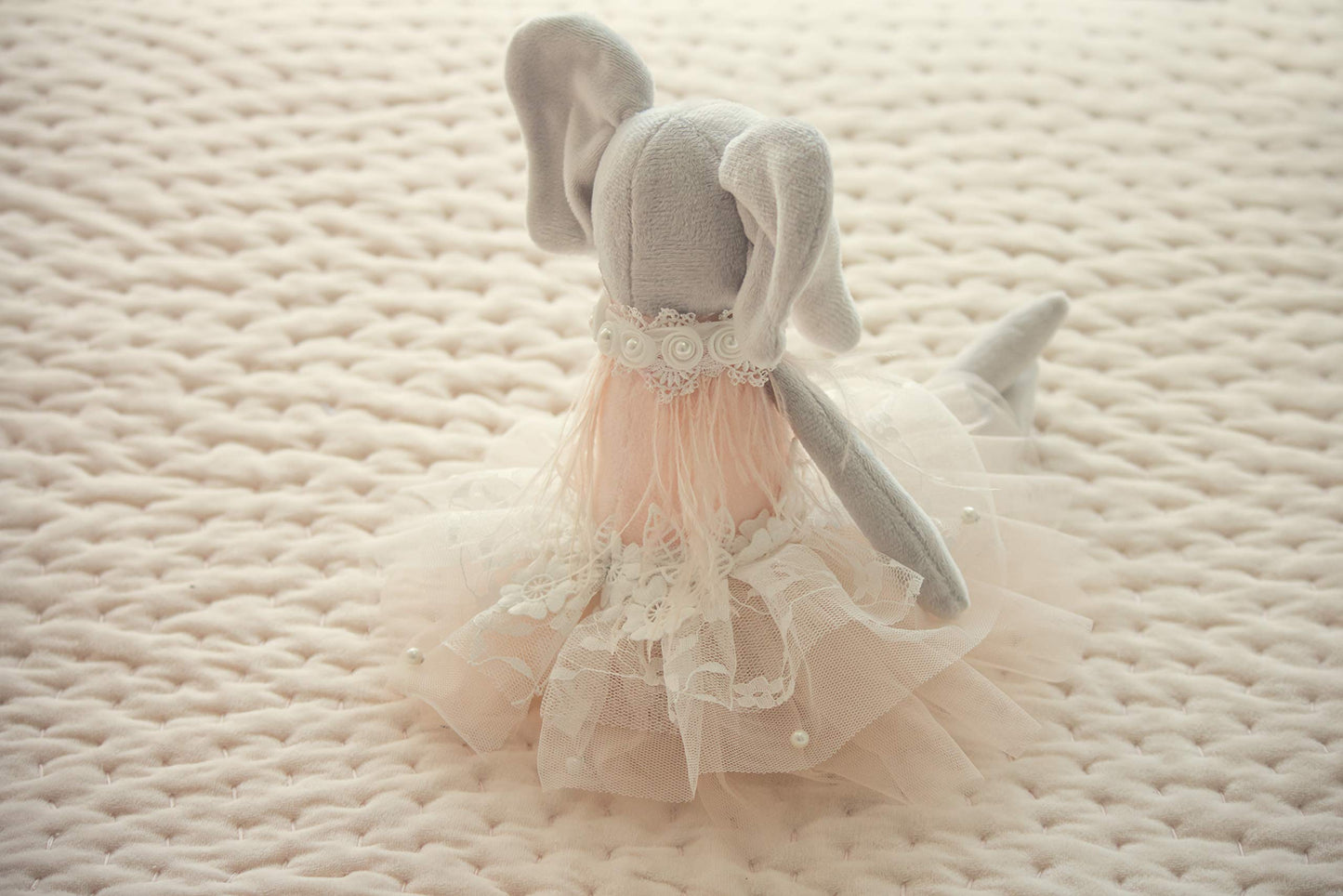 Inspired By Jewel Daisy The Elephant Premium Quality Floppy Elephant Plush Doll Gift With Delicate Pink & Lace Tutu | Elegant Feather & Pearl Details | Playable Toy With Movable Legs & Huggable Arms