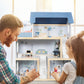 Lil' Jumbl Kids Wooden Dollhouse, 17-Piece Accessories & Furniture Are Included, With Balcony & Stairs, 3 Story Easy To Assemble