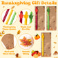 TICIAGA Thanksgiving Day Party Gifts - 24 Pack Fall Ballpoint Pen with Thank You Card and Maple Leaf Sticky Note Gift Set from S