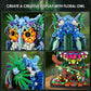 Jojo&Peach Floral Owl Toy Building Sets, Moc Flower & Animal Collectible Table Art, Mother'S Day Birthday Gifts Toys For Adults