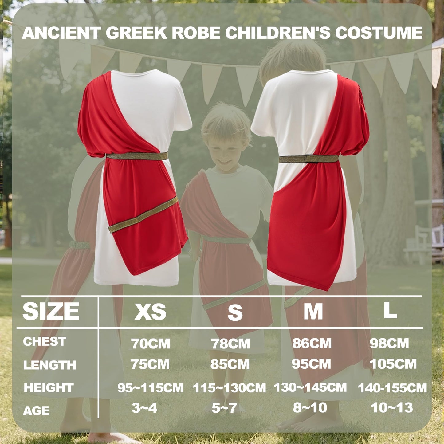 Jegermig Boys Toga Costume Halloween Kids Greek God Roman Party Children'S Cosplay