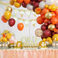 Biapian Fall Balloon Garland Arch Kit, 118 Pcs Burgundy Yellow Orange Red Gold Balloons Gold Confetti Leaf Pine Cones Foil Ballo