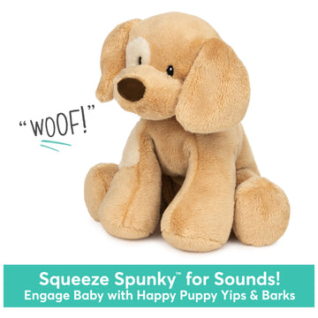 Baby Gund Spunky Barking Puppy Stuffed Animal Sound Toy, Animated Plush Sensory Toy With Sounds, For Babies And Newborns, Pink,