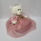 KINNEX COLLECTIONS SINCE 1997 20 Quince Anos Quinceanera Last Doll Teddy Bear with Dress (Centerpiece) ~ ARC16831-32 (Dusty Rose